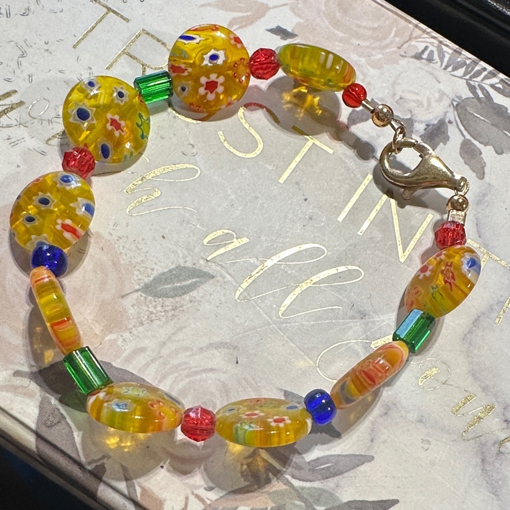14/20 GF Glass Floral Beads  Design